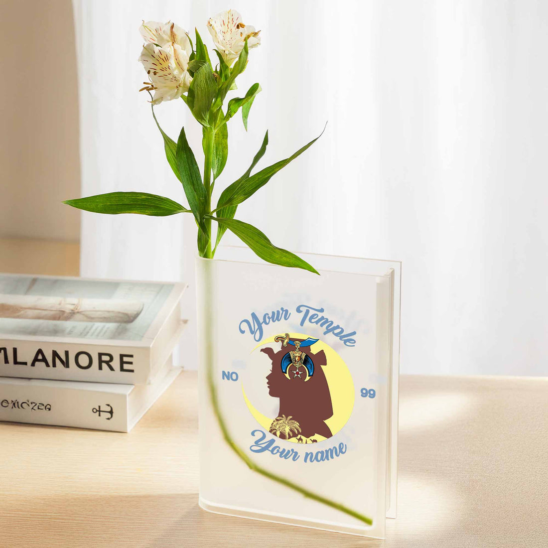 Personalized Daughter Of Sphinx DOS Lady Masonry Acrylic Book Vase - FUKAMASONIC