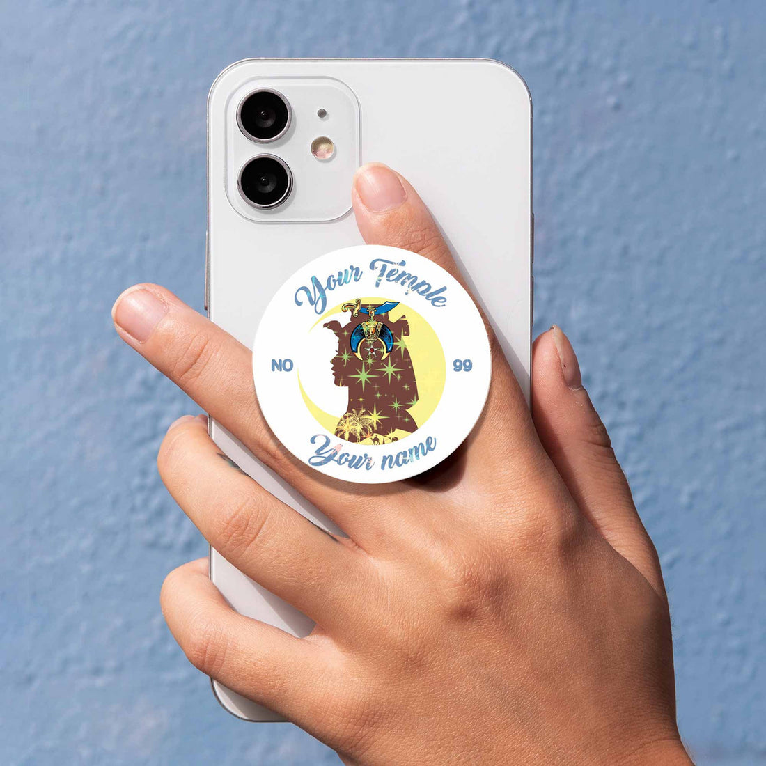 Customized Daughters of Sphinx Palm Tree Masonic PopSocket - FUKAMASONIC