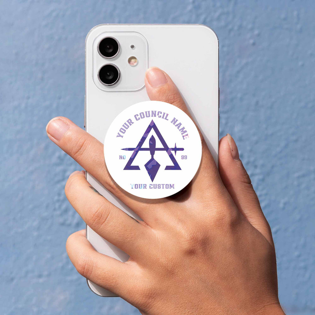 Customized Cryptic Masonry Symbol Masonic Hologram PopSocket - FUKAMASONIC