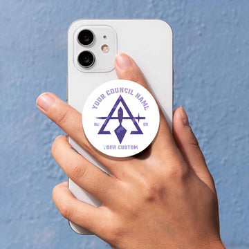Customized Cryptic Masonry Symbol Masonic Hologram PopSocket - FUKAMASONIC