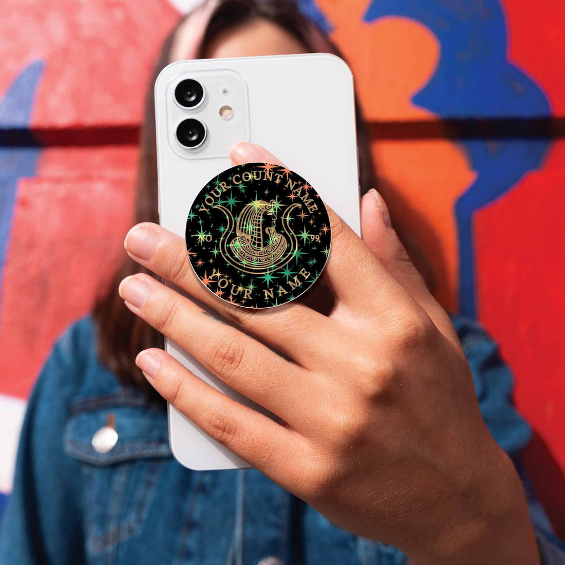 Customized Imperial Court Daughters of Isis DOI Symbol Masonic Hologram PopSocket - FUKAMASONIC