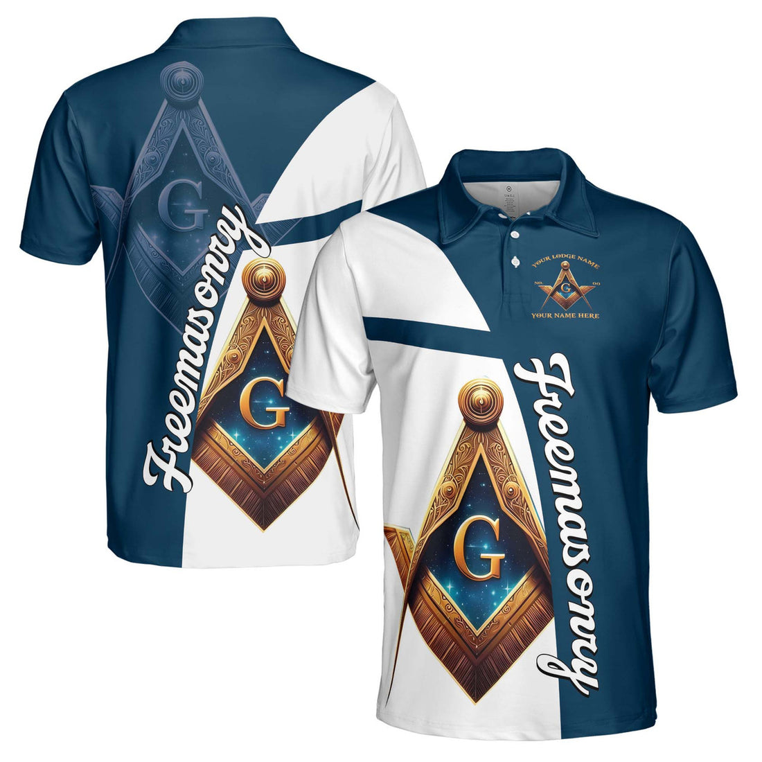 Personalized Freemasonry Master Mason Emblem Men's Polo Shirt S-5XL - FUKAMASONIC