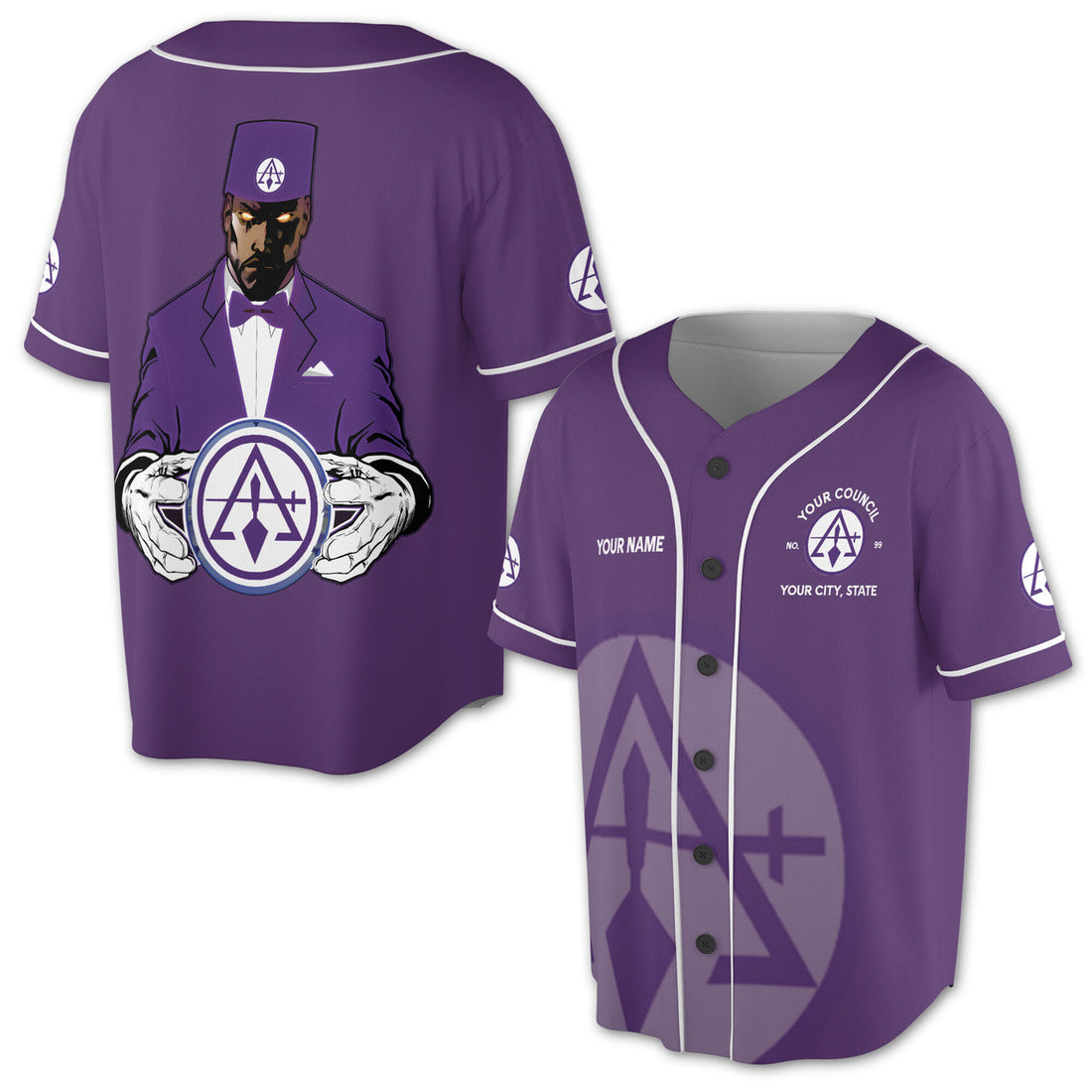 Customized Cryptic Masonry Royal and Select Master Baseball Jersey S-5XL