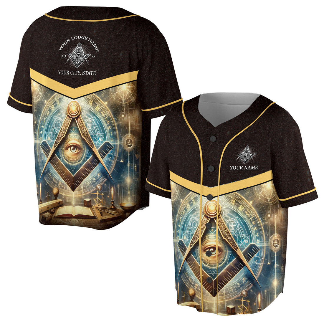 Personalized Master Mason Freemasonry Mystic Baseball Jersey S-5XL