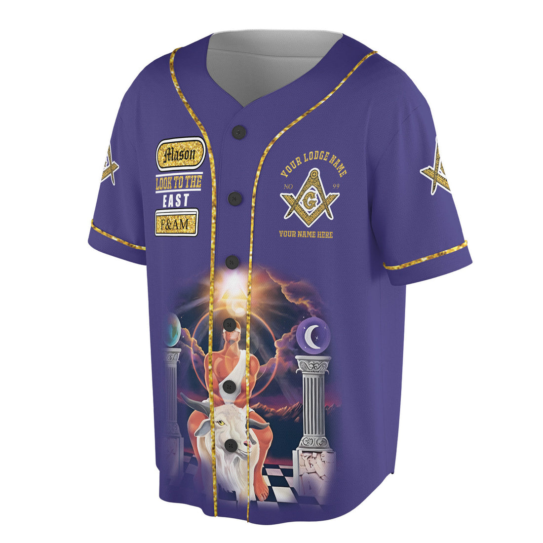 Freemason Prince Hall Masonic Medieval Astral Baseball Jersey S-5XL
