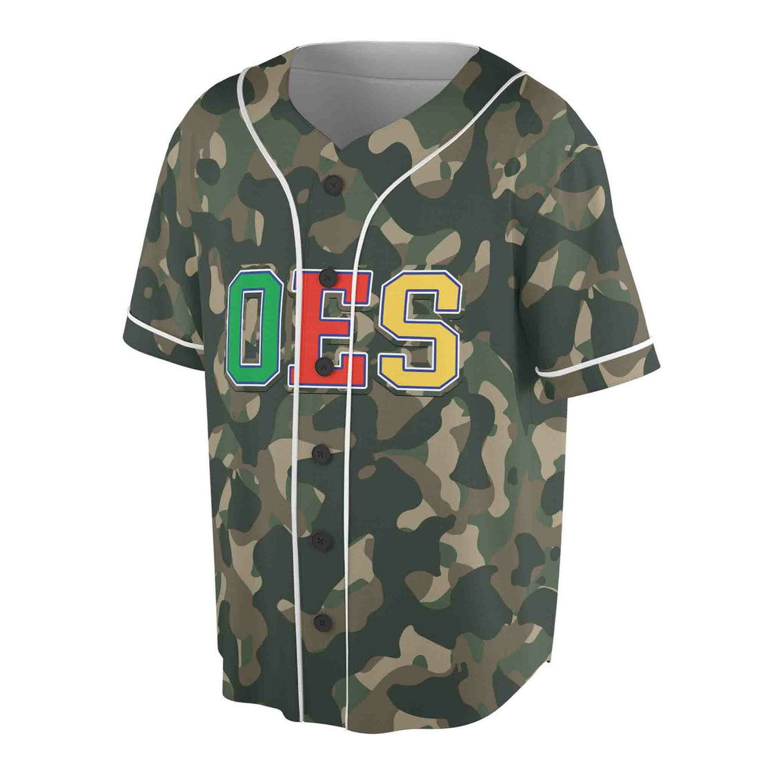 Customized Camo OES Order of the Eastern Star Baseball Jersey S-5XL S-5XL