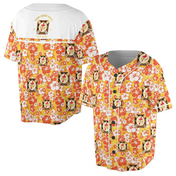 Customized Knights Templar Commandery Masonry Floral Baseball Jersey S-5XL