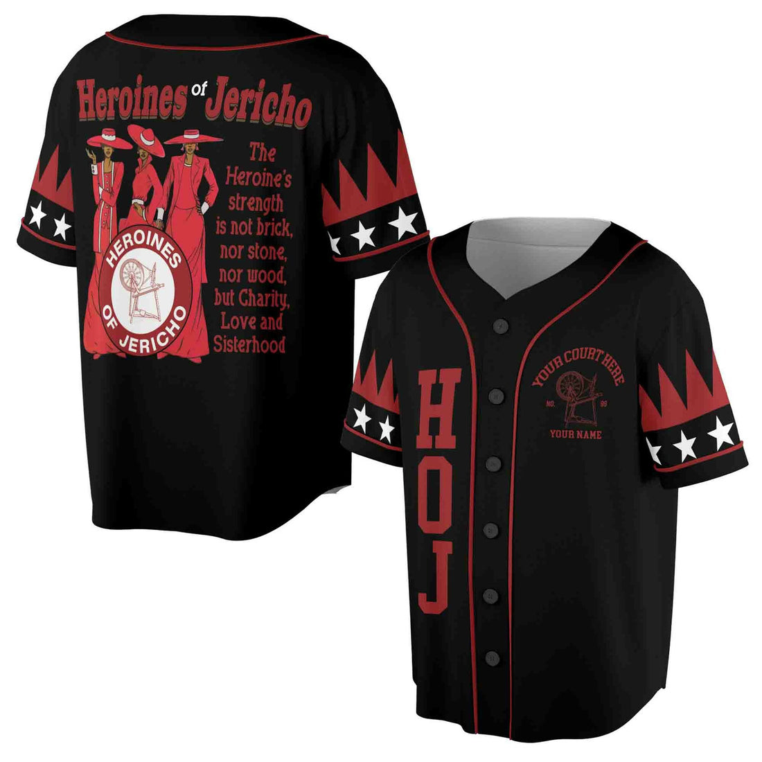 Personalized Heroines of Jericho HOJ Sisterhood Baseball Jersey S-5XL