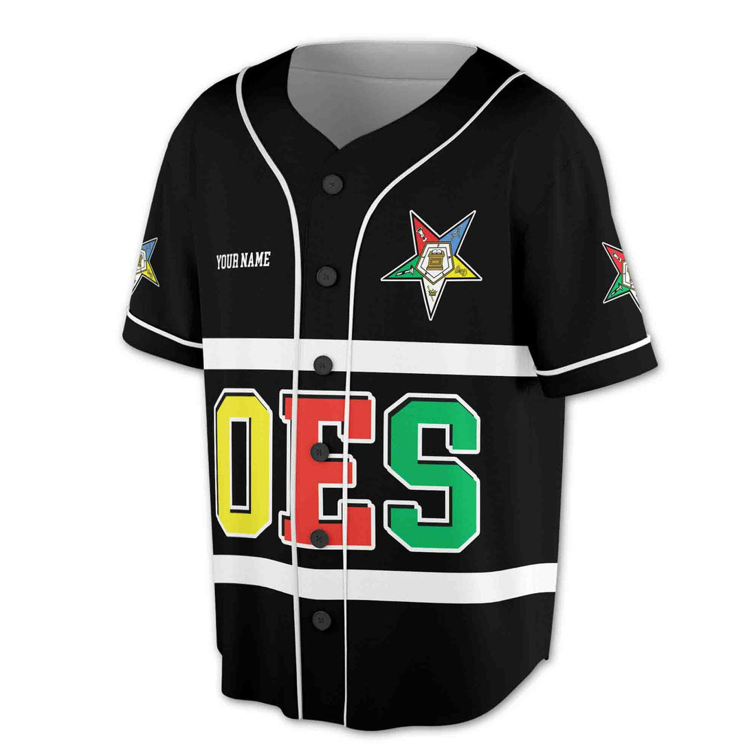 Personalized Multi-color Order of the Eastern Star OES AF&AM Baseball Jersey S-5XL