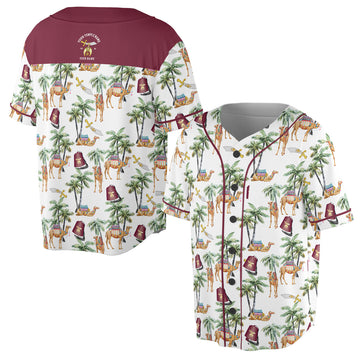 Personalized Noble Shriner Palm Tree With Camel Arabic Baseball Jersey S-5XL