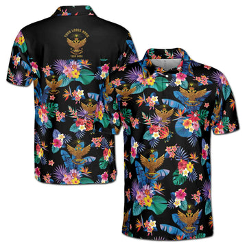 Customized Scottish Rite 33 Colorful Palm Leaf Men's Polo Shirt S-5XL - FUKAMASONIC