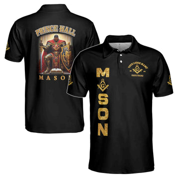 Customized Mason Prince Hall F&A.M Men's Polo Shirt S-5XL - FUKAMASONIC