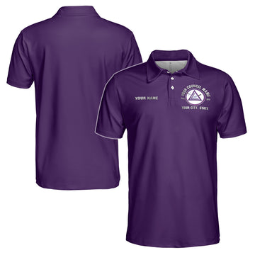 Custom Name Royal and Select Masters Council Name Men's Polo S-5XL