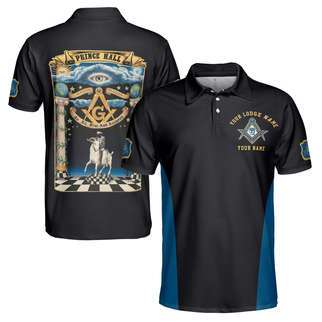 Personalized The Masters Carpet Masonry Master Mason Men's Polo S-5XL