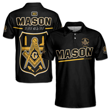 Freemasonry 357 Mason Custom Lodge Name, Number And Your Name 3D Polo Shirt Size S-5XL