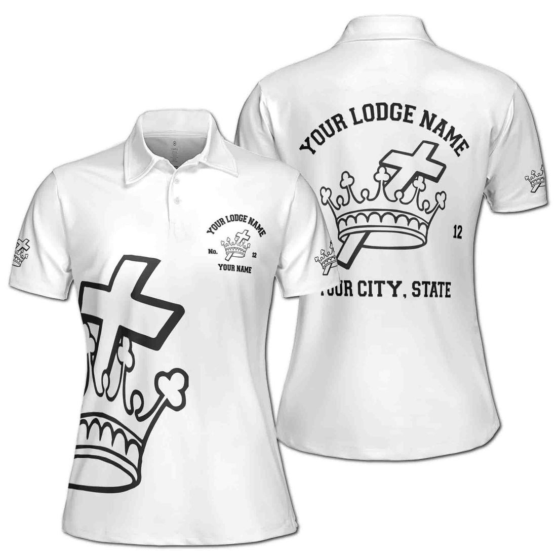 Customize Name Freemasonry Lady Knights Templar Freemasonry Women's Polo Shirt S-5XL - FUKAMASONIC