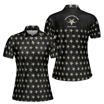 Custom OES Order of The Eastern Star Masonic Multi-color Women Polo Shirt S-5XL - FUKAMASONIC