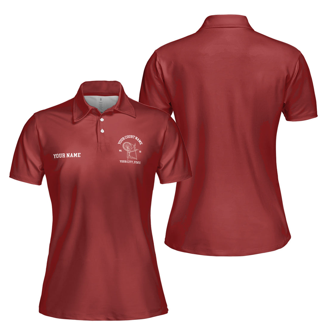 Personalized HOJ Heroines Of Jericho Maroon Women's Polo Shirt S-5XL - FUKAMASONIC