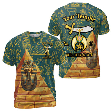 Personalized Masonic Noble Shriner Men's 3D T-shirt S-5XL - FUKAMASONIC