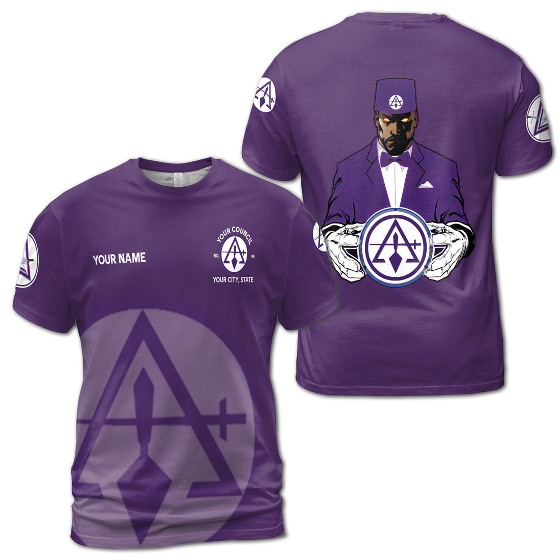 Customized Cryptic Masonry Royal and Select Master Men's T-shirt S-5XL - FUKAMASONIC