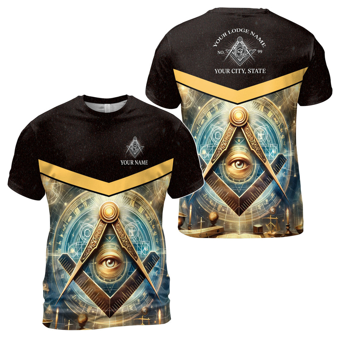 Personalized Master Mason Freemasonry Mystic Men's T-shirt S-5XL - FUKAMASONIC