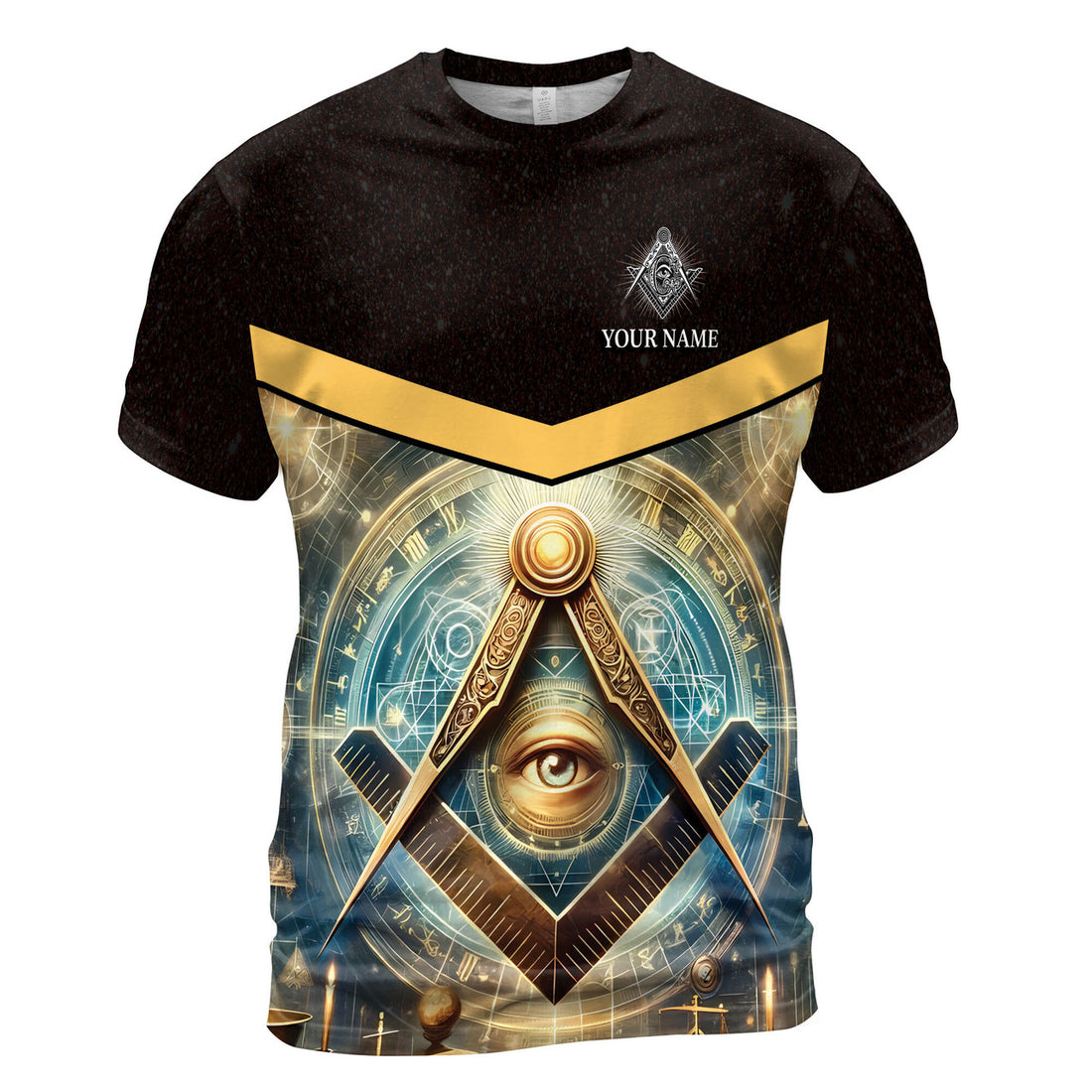 Personalized Master Mason Freemasonry Mystic Men's T-shirt S-5XL - FUKAMASONIC