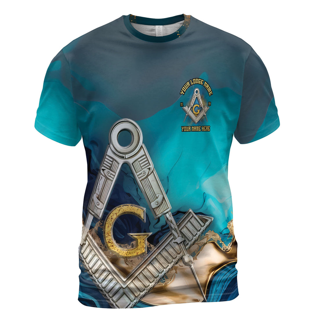 Customized Mansonry Master Mason Marbling Men's T-shirt S-5Xl - FUKAMASONIC