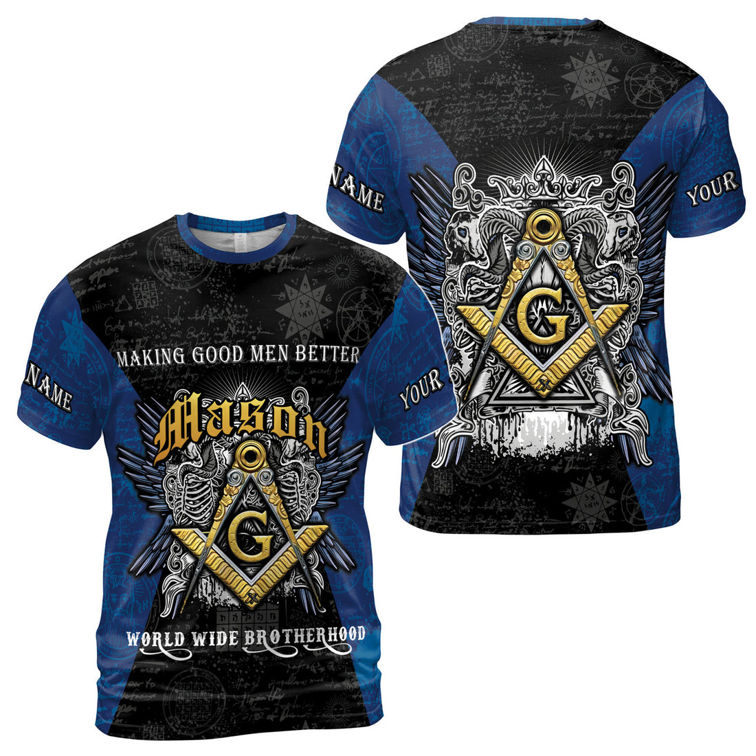 Custom Name Masonic Mason Making A Good Man Better 3D T-Shirt S-5XL - FUKAMASONIC