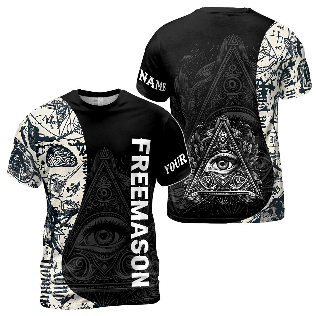 Custom Name Freemason Unlock Your Knowleadge Men's T-Shirt S-5XL - FUKAMASONIC