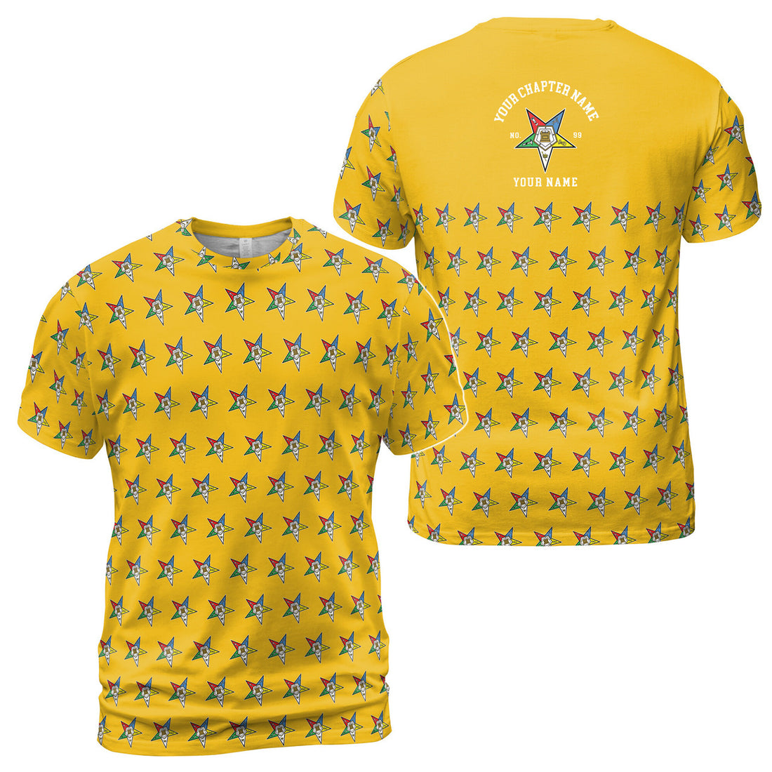 Custom OES Order of The Eastern Star Masonic Multi-color 3D T-shirt S-5Xl - FUKAMASONIC
