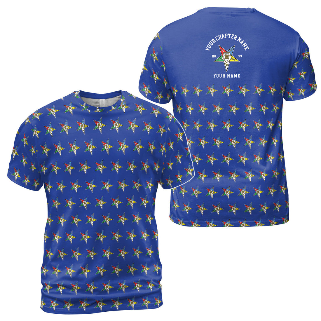 Custom OES Order of The Eastern Star Masonic Multi-color 3D T-shirt S-5Xl - FUKAMASONIC