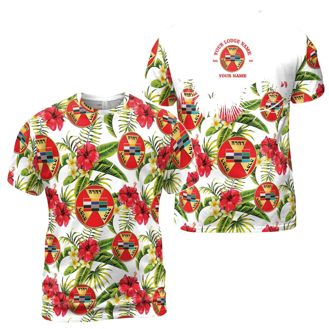 Personalized Royal Arch Masonic Tropical Tree Men's T-shirt S-5XL - FUKAMASONIC