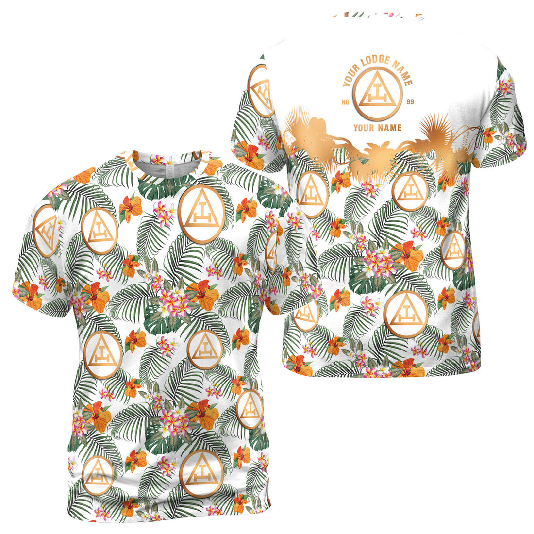 Customized Royal Arch Masonry Palm Leaf Men's T-shirt S-5XL - FUKAMASONIC