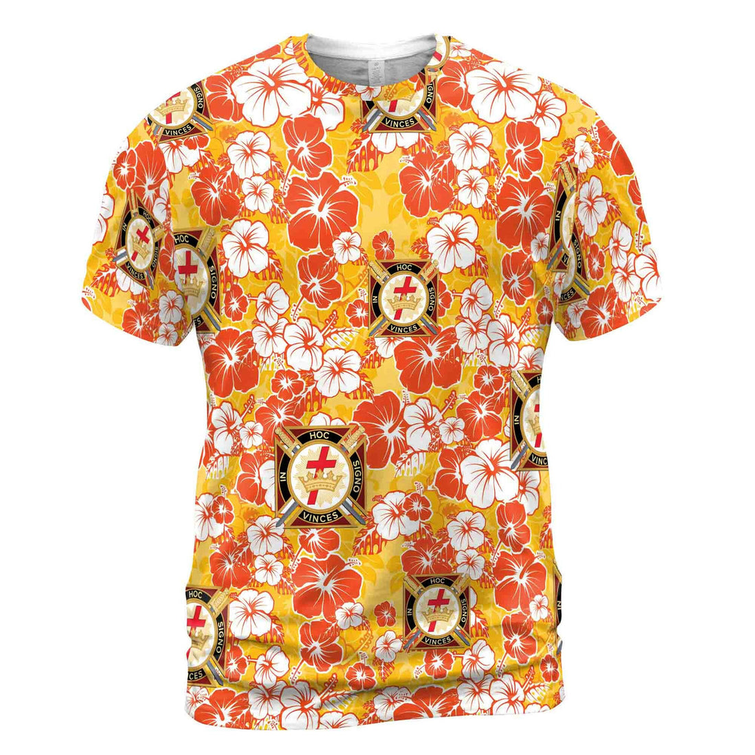Customized Knights Templar Commandery Masonry Floral Men's T-shirt S-5XL - FUKAMASONIC