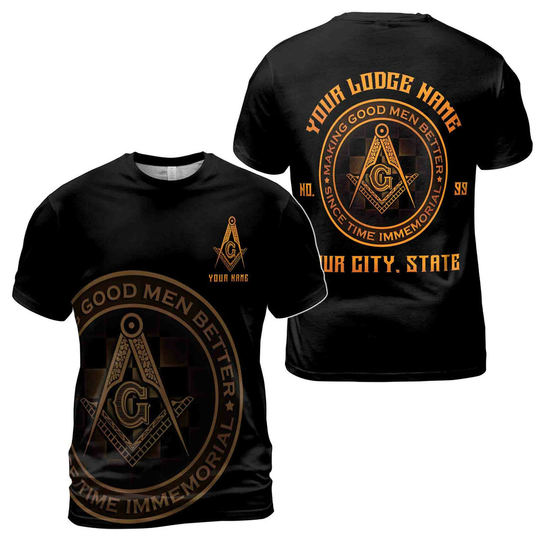 Personalized Making Good Men Better Masonic Lodge Men's T-Shirt S-5XL - FUKAMASONIC