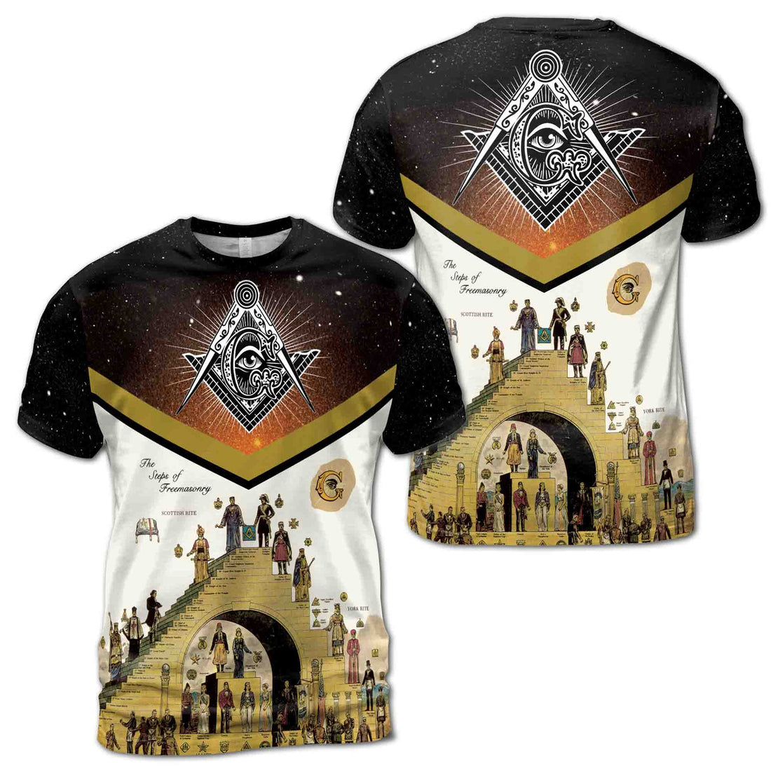 Freemasonry The Structure Of Freemasonry 3D T-Shirt S-5XL - FUKAMASONIC