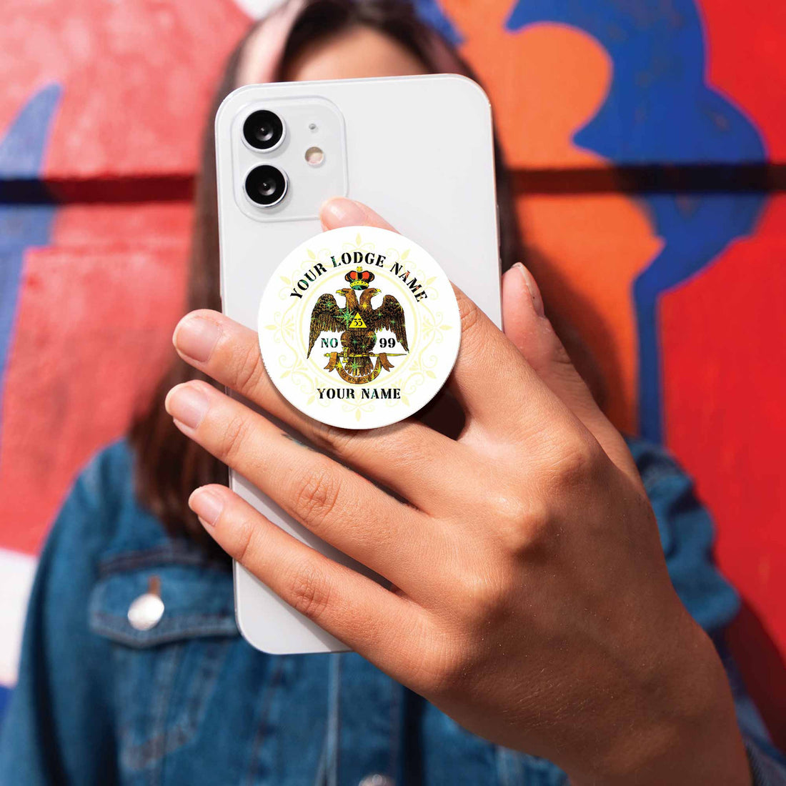 Customized 33° Scottish Rite Down Wings Masonic PopSocket - FUKAMASONIC