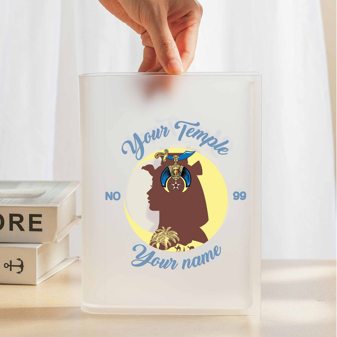 Personalized Daughter Of Sphinx DOS Lady Masonry Acrylic Book Vase - FUKAMASONIC