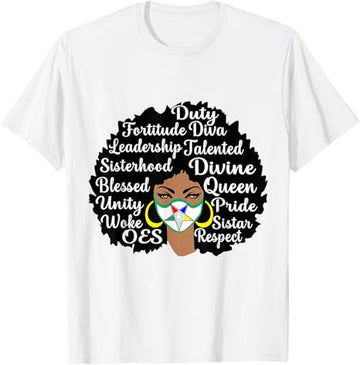 Sistar With OES Face Mask the Eastern Star Mother's Day T-Shirt