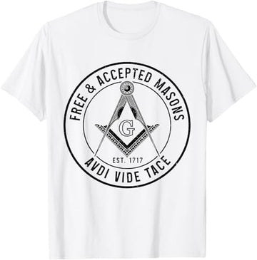 Mason Freemason Masonic Square & Compass Symbol T-Shirt