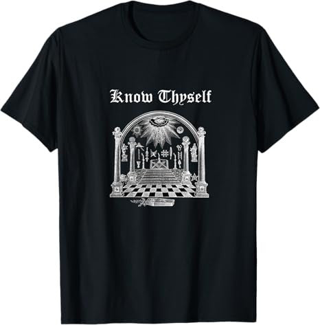 Know Thyself Masonic lodge symbol Freemason Master Mason tee T-Shirt