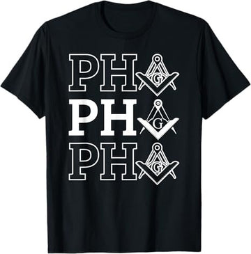 PHA Prince Hall Affiliated Masonic Square & Compass Freemason T-Shirt