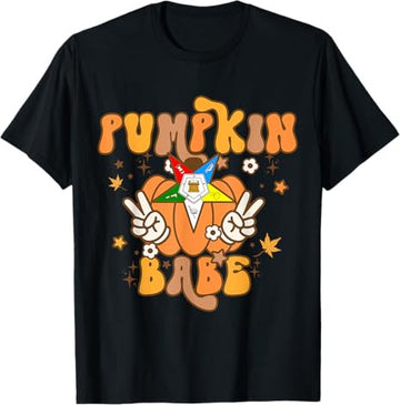 OES Pumpkin Babe Retro Order of Eastern Star Thanksgiving T-Shirt