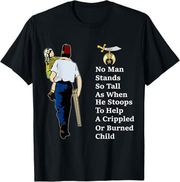Shriner Man Stand So Tall With Children Masonic Father's Day T-Shirt