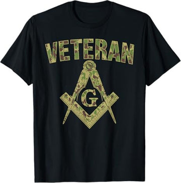 Mason Masonic Camo Freemason Veteran T-Shirt