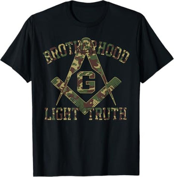 Brotherhood Light Truth Mason Masonic Camo Freemason T-Shirt