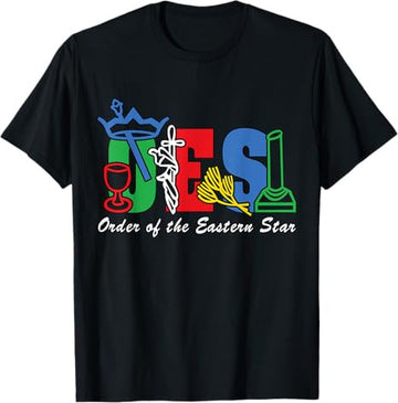 Adah Ruth Esther Martha Electa Symbols of OES Eastern Star T-Shirt