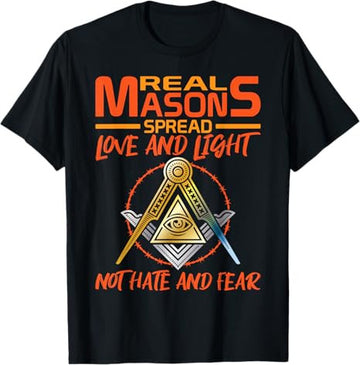Freemason Real Masons Love and Light Masonic T-Shirt