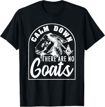 Freemasonry Goat Conspiracy Design T-Shirt