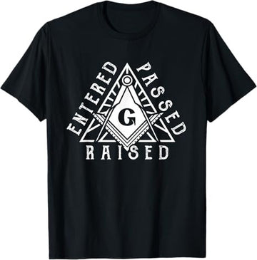 Masonic Square And Compasses Design T-Shirt